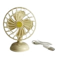 thumbnail image 1 of 1:12 casa de muñecas ventilador eléctrico USB Mini ventilador de mesa accesorio ornamento Mini muebles juguete velocidad ajustable pequeño ventilador Amarillo, 1 of 8