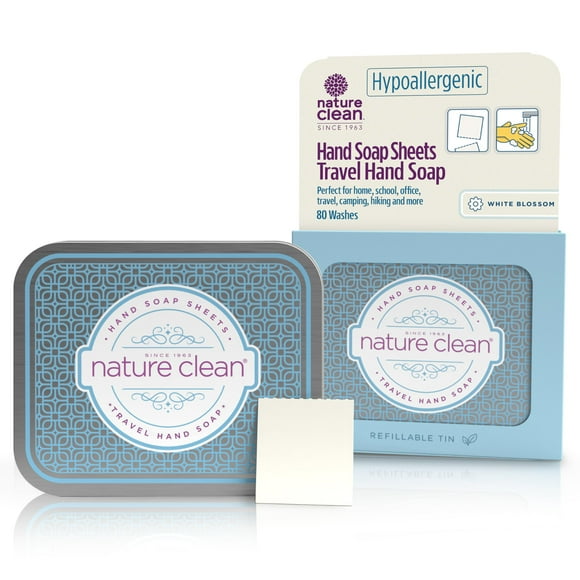 Nature Clean Travel Hand Soap Sheets For Traveling - Hypoallergenic Mini Biodegradable Paper Soap Sheets For Travel Dissolvable Portable Soap For Camping Essentials Refill - 80 Units