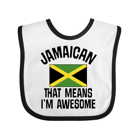 Inktastic Jamaica Awesome Jamaican Boys or Girls Baby Bib