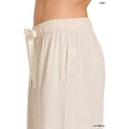 thumbnail image 7 of Zenana Women’s Linen Drawstring Wide-Leg Lightweight Pants, 7 of 7