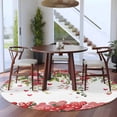 thumbnail image 3 of Valentine's Day Round Area Rug 5Ft Washable Circle Rugs for Living Room Bedroom, Spring Love Roses Floral Botanical Watercolor Non-Slip Carpet Floor Mats Indoor Outdoor Carpet Runner Home Decor, 3 of 8