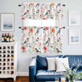 thumbnail image 2 of Colorful Birds Kitchen Curtains Sets for Windows 24 Inch Length, Spring Garden Tree Branch Floral Rod Pocket Window Treatments Tier Curtains and Valances Set for Bedroom/Bathroom, 2 of 8