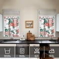 thumbnail image 4 of Pioneer Kitchen Curtains and Valance Set 36 Inch Tier Huasebeizi 3 Pieces Set Dining Room Small Curtain Drapes Cafe Curtains Valance for Home Decor Rod Pocket, 4 of 6