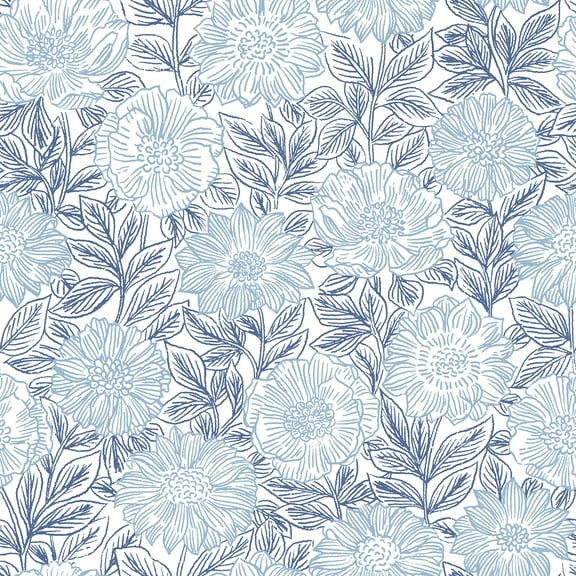 Chesapeake Faustin Navy Floral Wallpaper
