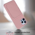 thumbnail image 2 of for Cute iPhone 12 Case for Women with Credit Card Holder & Hidden Mirror, Two Layer Shockproof Heavy Duty Protection Cover Protective Wallet Case for iPhone 12, Rosegold, 2 of 7