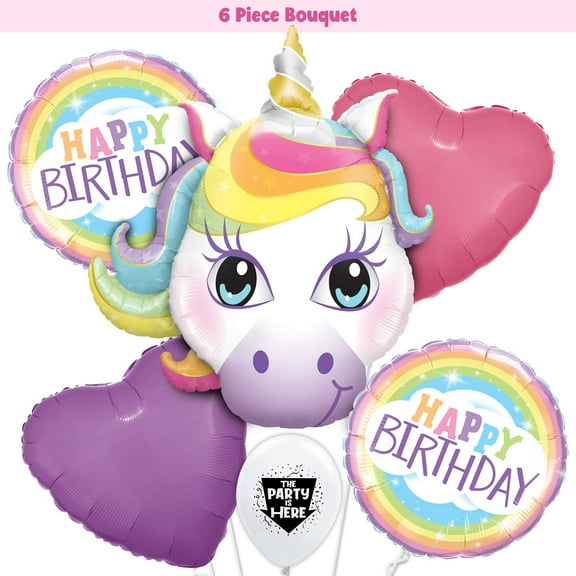 Unicorn in the Clouds Birthday Balloon Bouquet