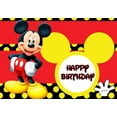 thumbnail image 1 of Disney-Fondo de vinilo de Mickey Mouse para fiesta de Cumpleaños de Niños, paño de pared de Minnie Mouse, decoración para Baby Shower, 1 of 4