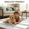 thumbnail image 3 of KoshiMe Area Rugs 6'x9', Low Pile Non-Slip Washable Rug for Living Room, Soft Boho Moroccan Neutral Geometric Indoor Rug for Bedroom Dining Room Office, Green, 3 of 9
