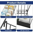 thumbnail image 5 of 6 Tier Wire Countertop Racks,18" Wide Metal Book Display Rack Magazine Rack with Sign Channel,Foldable Retail Vendor Booth Display Stand for Greeting Card,Brochure,Art Print,CD,Craft,Comic, 5 of 9