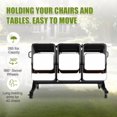thumbnail image 3 of 1 Q235 Steel Folding Chair Trolley Black With Rain Cover And Elastic Rope, 3 of 9