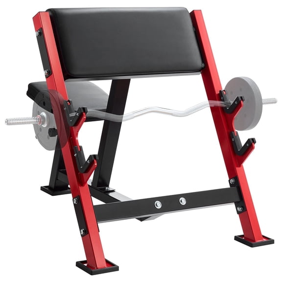 Preacher Curl Bench Adjustable Home Gym Fitness Equipment 660 LBS Max Load Seated Arm Bicep Station with Barbell Dumbbell Holders