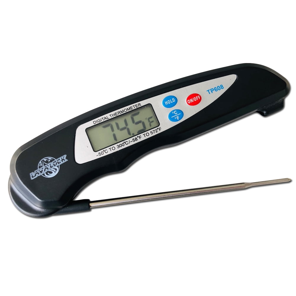 Digital Meat Thermometer for BBQ Grill Turkey Milk Water Temperature Amowa Instant Read Meat Thermometer Waterproof Ultra Fast Thermometer With Calibration & Backlight 