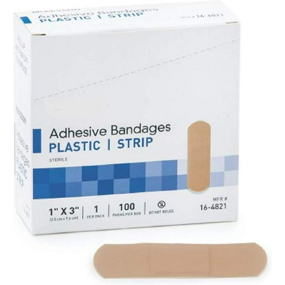 Pack of 2400 Adhesive Bandages 1" x 3" Tan Adhesive Strips for Wound