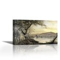 thumbnail image 1 of Sunset on the Lake - Contemporary Fine Art Giclee on Canvas Gallery Wrap - wall décor - Art painting - 27 x 16 Inch - Ready to Hang, 1 of 2