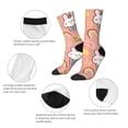 thumbnail image 3 of KLL Rabbit So Cute Print Cool Socks Men's Women's Crew Socks Funny Crazy Novelty Stockings, 3 of 6