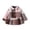 P170 Red, variant on Tfken Girls Coat Fall Winter Plaid Lightweight Button Coats Casual Loose Warm Kids Classic Clothes Outerwear Size 12-18 Months Brown