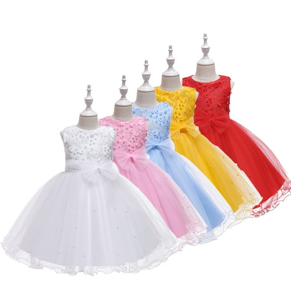 Godderr Baby Kids Girls Dresses for Girls 2-10Y Tulle Dress Princess Dress Women Wedding Guest Girls Dresses Girls' Dresses Flower Girl Dresses Evening Dress Flower Girl Dresses for Wedding