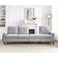 thumbnail image 6 of DEALTOPS 80" Convertible Sectional Sofa Couch with Movable Ottoman 3 Seats L-Shape Sofa Chaise for Living Room - Light Gray, 6 of 8