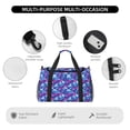 thumbnail image 4 of Kdxio blue Skull purple flower Travel Duffel Bag Gym Bag Weekender Travel Bag Gym Bag for Women &Men Airplane Travel Essentials for Flying, 4 of 7