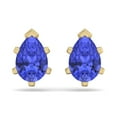 thumbnail image 3 of SuperJeweler 2 1/2 Carat Pear Shape Tanzanite Stud Earrings in 14K Yellow Gold Over Sterling Silver for Women, 3 of 6