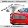 thumbnail image 2 of APS Premium Stainless Steel Silver 8x6 Horizontal Billet Grille Insert Compatible with Dodge Charger 2005-2010 Combo N19-C98878D, 2 of 7