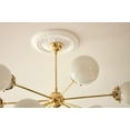 thumbnail image 4 of NauticalMart 12 Light Globe Mid Century Brass Sputnik Chandelier Light Fixture (Brass), 4 of 6