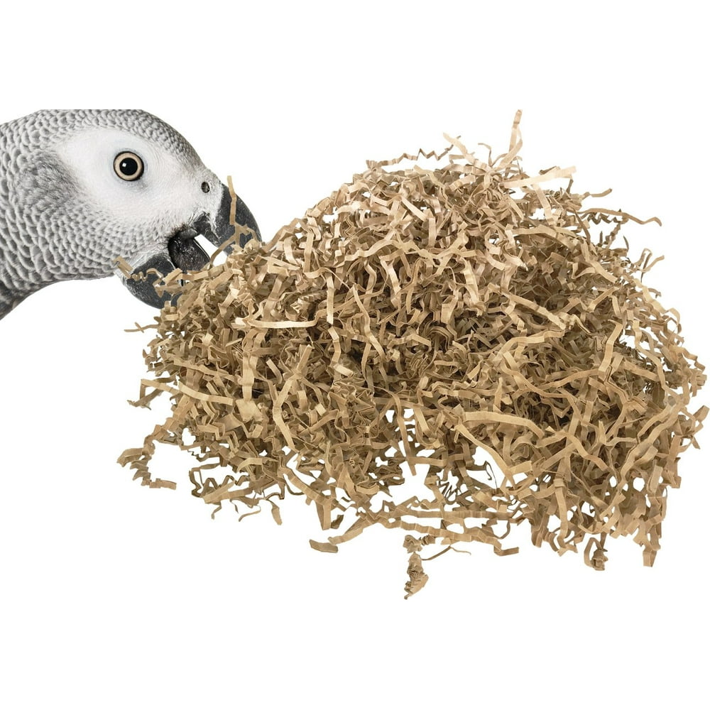 1574 Natural Crinkle Paper Bird Toy