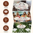 thumbnail image 7 of Easter Bunny Round Tablecloth, Fitted Table Cover with Elastic for 55"-60" Round Tables, Colorful Eggs Cute Rabbit Grey Country Wooden Table Cloth Outdoor Indoor Dinning Party Waterproof Tablecloths, 7 of 7
