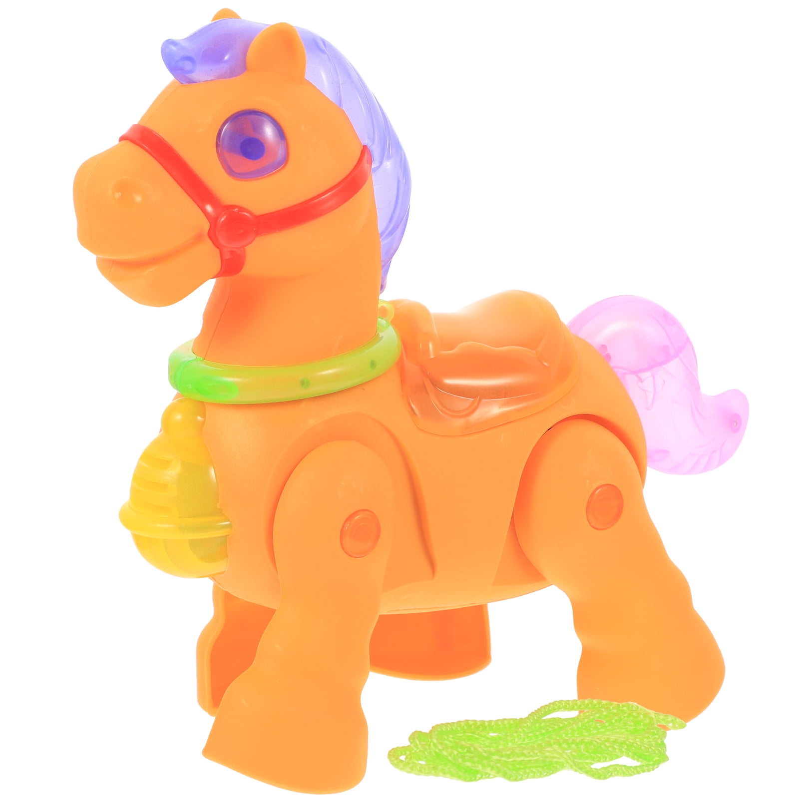 Homemaxs Playing Horse Toy Walking Electric Horse Boys Pony Toy Funny Electric Pony Horse Toy For Children Orange