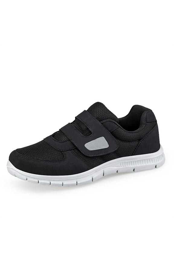 Walking Shoes for Women Men Extra Wide Width Hook & Loop Elderly Shoes with Adjustable Strap Lightweight Breathable Easy On/Off