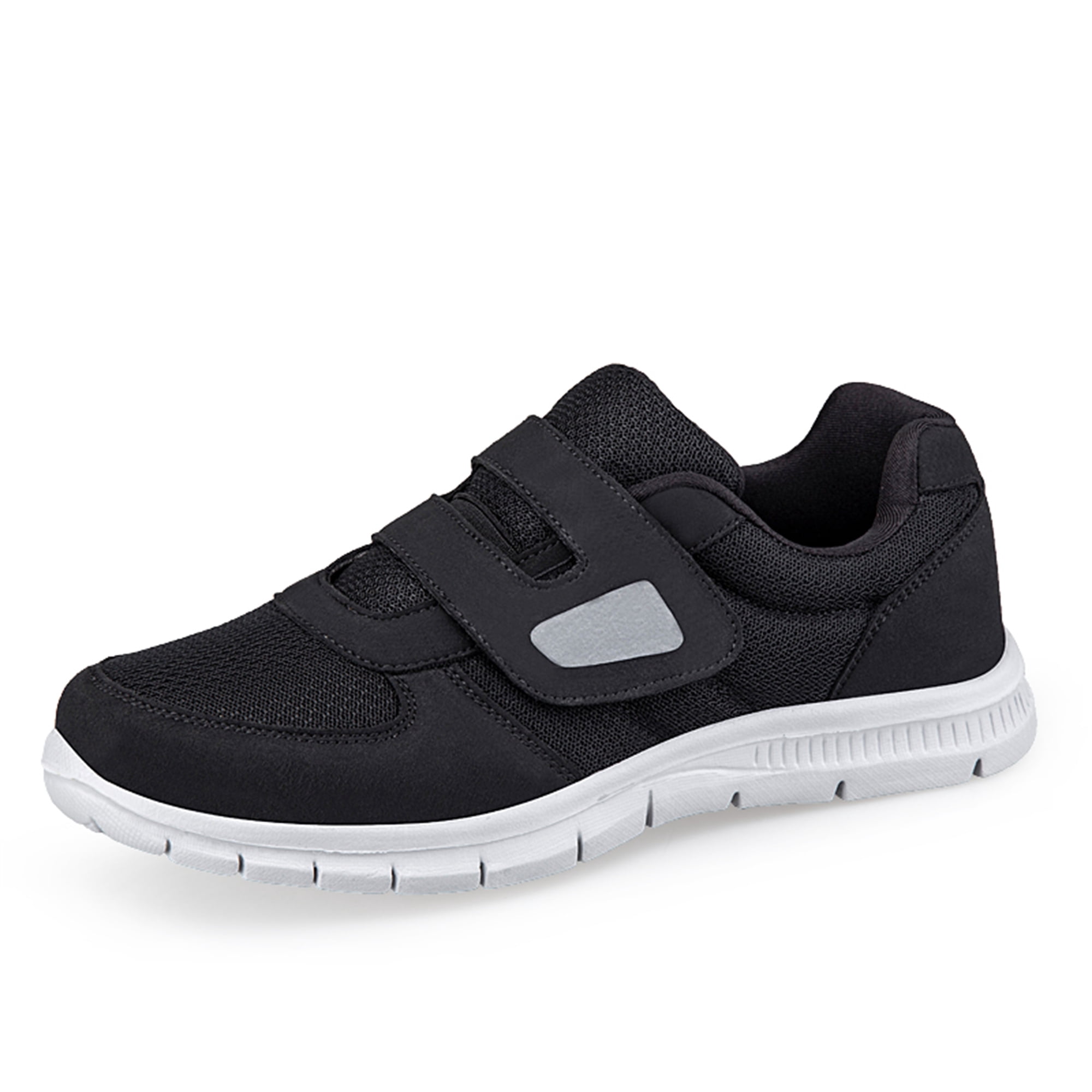 YOURDIARY Walking Shoes for Women Men Extra Wide Width Hook & Loop Elderly Shoes with Adjustable Strap Lightweight Breathable Easy On/Off