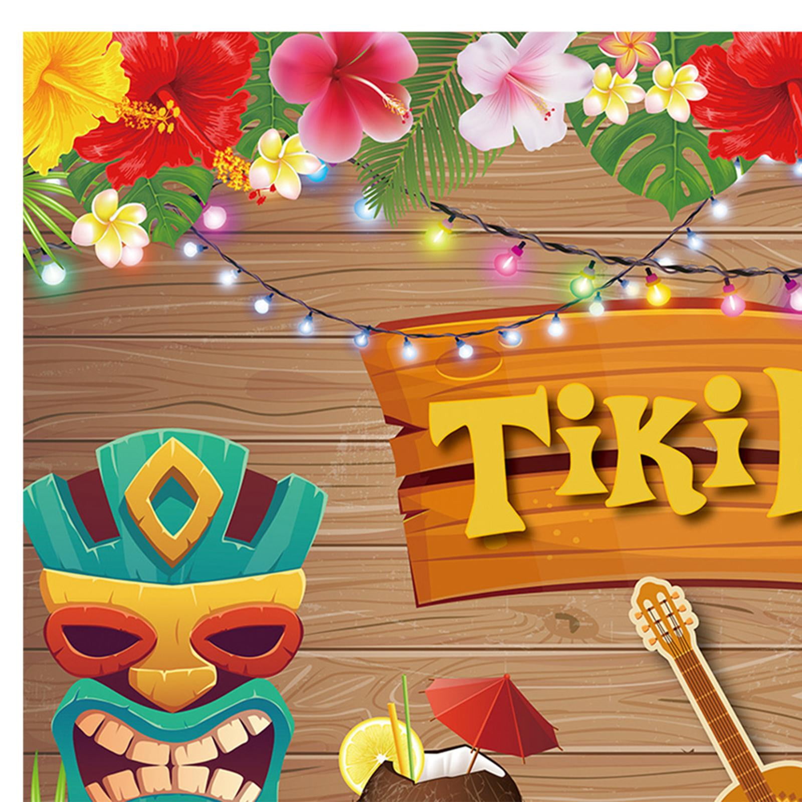 BlissYard Hawaii Party Tür-Banner – Tropische Tiki Maske Dekoration Für Luau & Geburtstag (180x90 Cm)