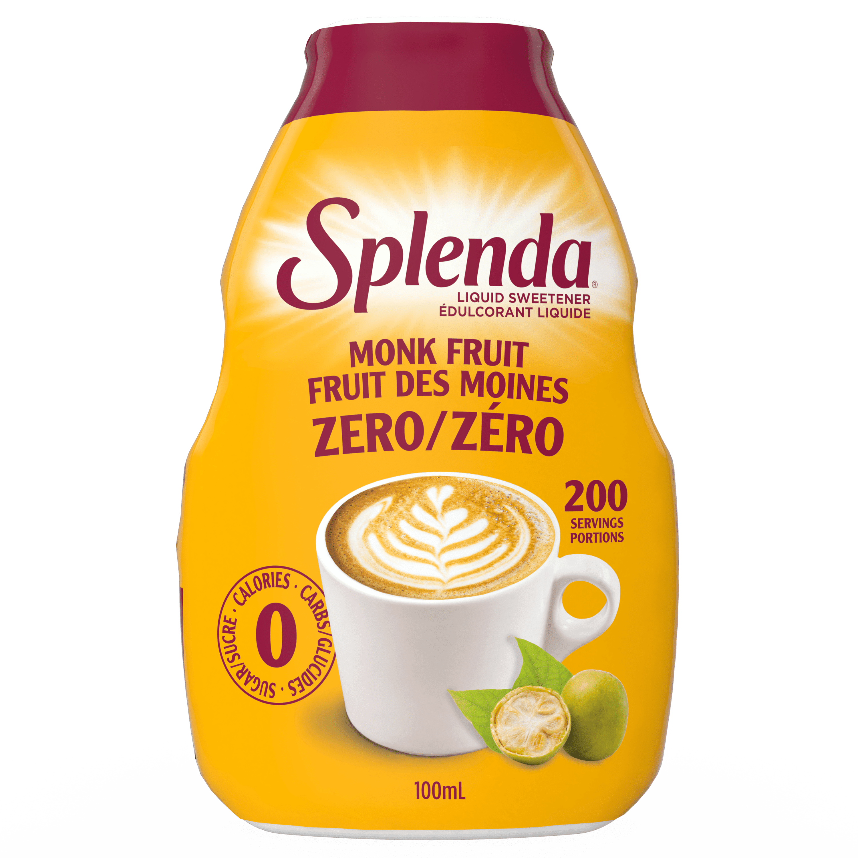 Splenda, Keto, Monk Fruit liquid Sugar Substitute, 100mL bottle