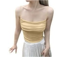 thumbnail image 3 of Women's New Solid Color Low-cut With Breast Pad Casual Top, 3 of 3