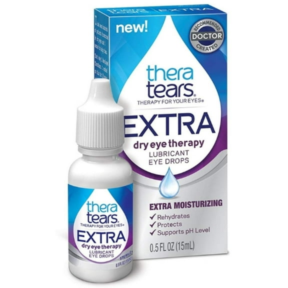 TheraTears Extra TM Dry Eye Therapy Lubricant Eye Drops, 0.5 oz (Pack of 6)