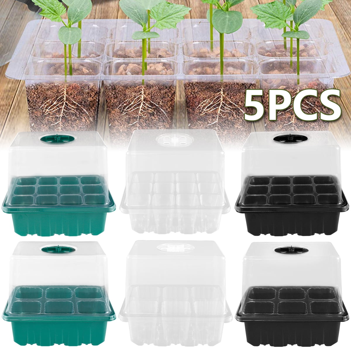 Germination Trays Garden & Outdoors 6 Pcs Seed Trays Seedling Starter
