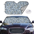 thumbnail image 2 of Kdxio Blue Bathroom Print Windshield Sun Shade,UV Rays and Sun Heat Protection,Sunshade for Car Windshield,Car Shade Front Windshield - Small, 2 of 6