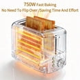thumbnail image 4 of 2 Slice Toaster with Wide Slots,7 Shade & Removable Crumb Tray,Retro Compact Bread Toaster for Bagels & Thick Bread, 4 of 10