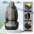 thumbnail image 2 of AOMSAZTO Fit Infiniti Q50 2014-2023 Car Seat Cover 5-seat Faux Leather Full Set Compatible Airbag(Black&Gray), 2 of 5