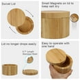 thumbnail image 5 of [Gazdag]Bamboo Salt Keeper, Salt Cellar and Storage Box, Magnetic Swivel Lid, 5 of 8