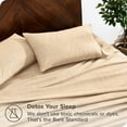 thumbnail image 3 of Bare Home Flannel Sheet Set - 100% Cotton - Deep Pocket - King, Heathered Oatmeal, 4-Pieces, 3 of 7