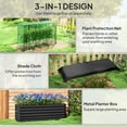 thumbnail image 3 of Outsunny Galvanized Raised Garden Bed, Planter Box with Crop Cage and Shade Cloth, Dark Gray, 3 of 9