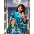 thumbnail image 2 of Lake Blue Mommy and Me Robes, Floral, Satin Feel, 2 of 9