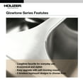 thumbnail image 4 of Houzer Glowtone 17 in Stainless Steel Topmount 3-hole Single Bowl Bar Sink with Strainer - A1722-7BS-1, 4 of 4