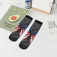 thumbnail image 7 of Sigee Butterfly With USA Flag for Crew Soft Moisture-wicking Socks ,Cushion Moisture Wicking Boot Socks for Men and Women, 7 of 7