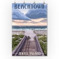 thumbnail image 2 of Beachtown, Jekyll Island, Georgia, Beach Boardwalk Scene (36x54 Giclee Gallery Art Print, Vivid Textured Wall Decor), 2 of 3