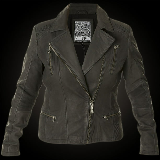 black leather jacket women