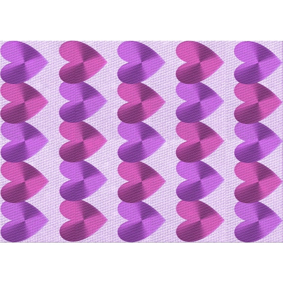 Ahgly Company Indoor Rectangle Patterned Pastel Purple Pink Area Rugs, 8' x 10'