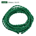 thumbnail image 2 of Uxcell 5 M/16.4 Ft 2 Core 18AWG Vintage Twisted Cloth Covered Electrical Wire Dark Green, 2 of 5