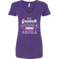 thumbnail image 3 of Inktastic My Greatest Blessings Call Me Abuela with Flowers Women's V-Neck T-Shirt, 3 of 5